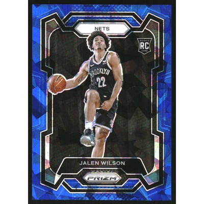 2023-24 Panini Prizm Prizms Blue Ice #128 Jalen Wilson