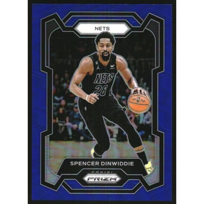 2023-24 Panini Prizm Prizms Blue #84 Spencer Dinwiddie