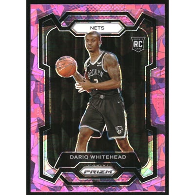 2023-24 Panini Prizm Prizms Pink Ice #175 Dariq Whitehead