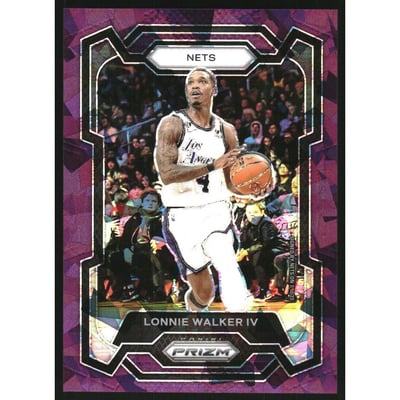 2023-24 Panini Prizm Prizms Purple Ice #231 Lonnie Walker IV