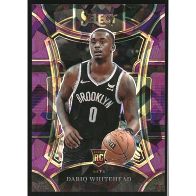 2023-24 Select Prizms Purple Cracked Ice #308 Dariq Whitehead