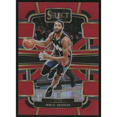 2023-24 Select Prizms Red #34 Mikal Bridges