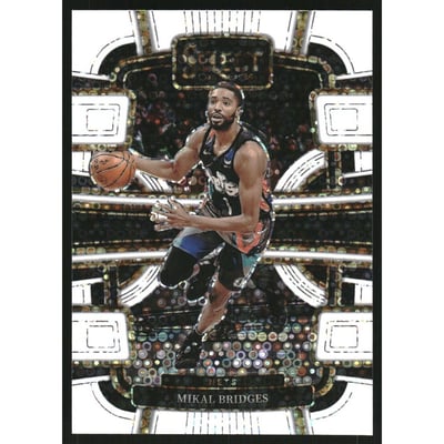 2023-24 Select Prizms White Disco #34 Mikal Bridges