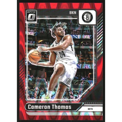 2024-25 Donruss Optic Red Seismic #80 Cameron Thomas