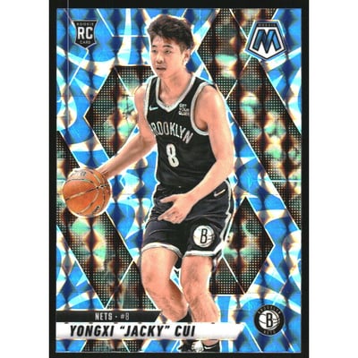 2024-25 Panini Mosaic Mosaic Reactive Blue #212 Yongxi "Jacky" Cui