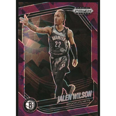 2024-25 Panini Prizm Black Prizms Purple Ice #108 Jalen Wilson