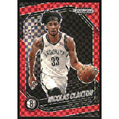 2024-25 Panini Prizm Black Prizms Red Power #120 Nicolas Claxton