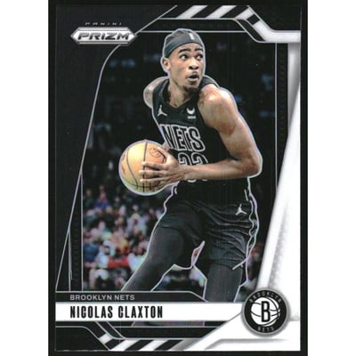 2024-25 Panini Prizm Prizms Black White #38 Nicolas Claxton
