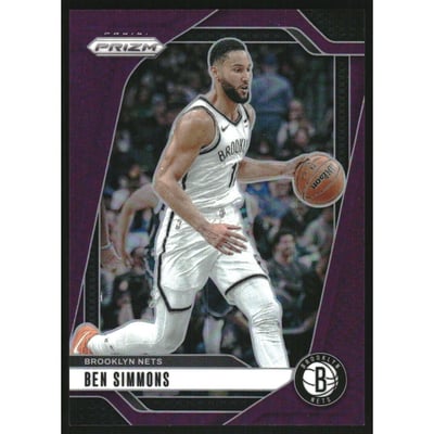 2024-25 Panini Prizm Prizms Purple #82 Ben Simmons
