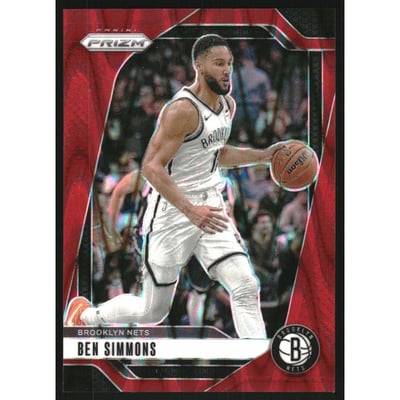 2024-25 Panini Prizm Prizms Red Seismic #82 Ben Simmons