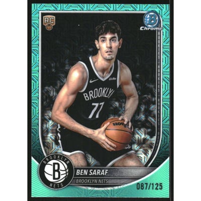 2025-26 Bowman Chrome Aqua Mojo Refractors #BCV26 Ben Saraf