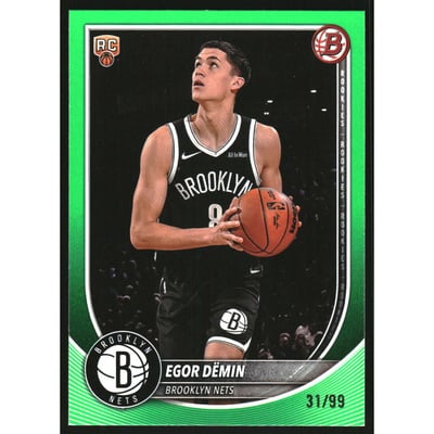 2025-26 Bowman Green Border #8 Egor Demin