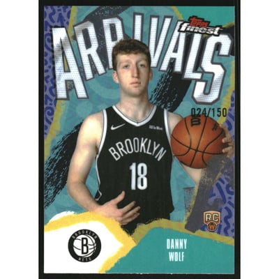 2025-26 Finest Arrivals Sky Blue Refractors #A27 Danny Wolf