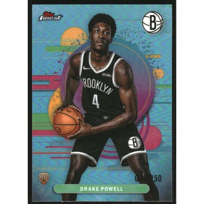 2025-26 Finest Sky Blue Refractors #111 Drake Powell U