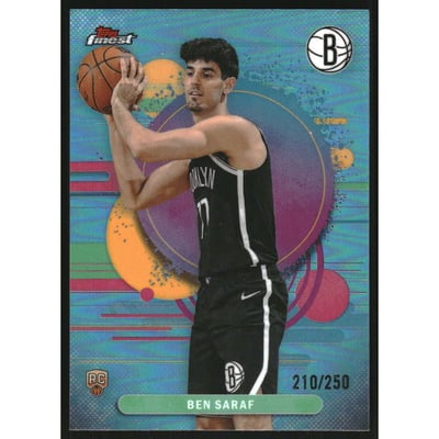 2025-26 Finest Sky Blue Refractors #115 Ben Saraf U