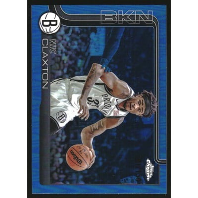 2025-26 Topps Chrome Blue Refractors #27 Nic Claxton