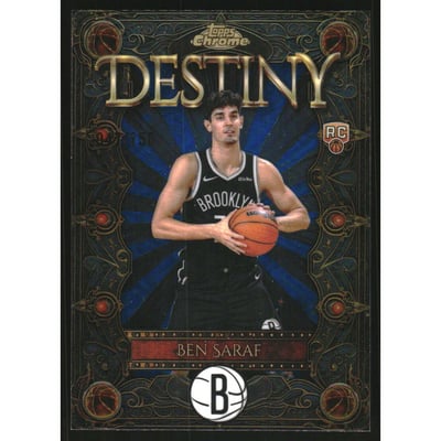 2025-26 Topps Chrome Destiny Blue Refractors #D24 Ben Saraf