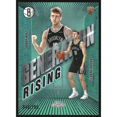 2025-26 Topps Chrome Generation Rising Aqua Refractors #GR13 Danny Wolf