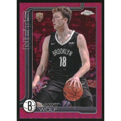2025-26 Topps Chrome Magenta Refractors #277 Danny Wolf