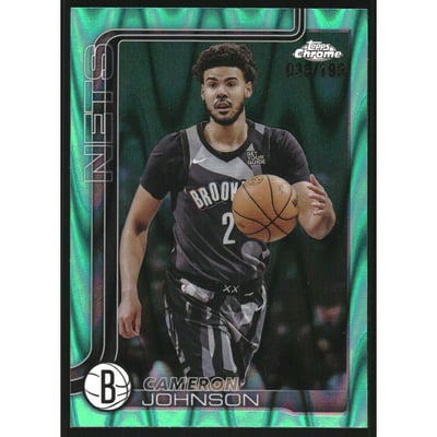 2025-26 Topps Chrome RayWave Aqua Refractors #84 Cameron Johnson