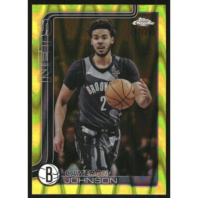 2025-26 Topps Chrome RayWave Yellow Refractors #84 Cameron Johnson