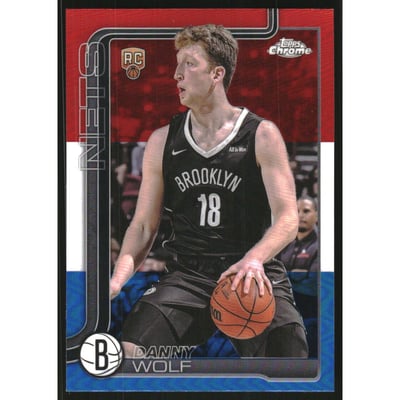 2025-26 Topps Chrome Red White and Blue Refractors #277 Danny Wolf