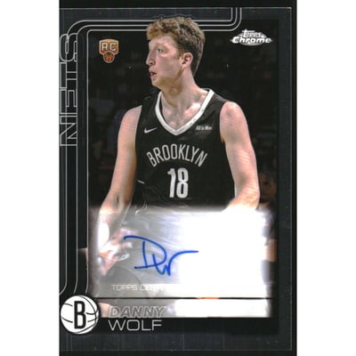 2025-26 Topps Chrome Rookie Autographs #TCARDW Danny Wolf