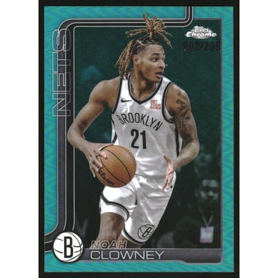 2025-26 Topps Chrome Teal Refractors #23 Noah Clowney