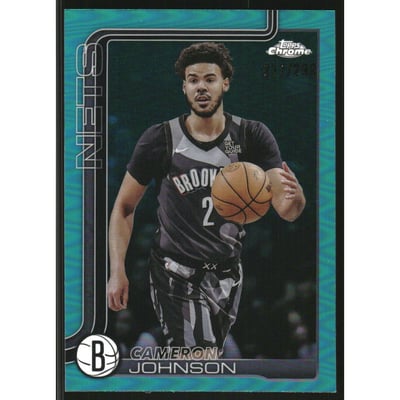 2025-26 Topps Chrome Teal Refractors #84 Cameron Johnson