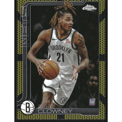 2025-26 Topps Chrome Yellow Basketball Refractors #23 Noah Clowney
