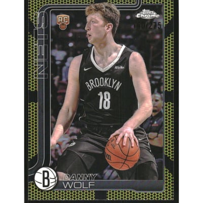 2025-26 Topps Chrome Yellow Basketball Refractors #277 Danny Wolf