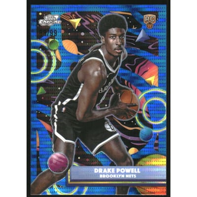 2025-26 Topps Cosmic Chrome Blue Moon Refractors #61 Drake Powell