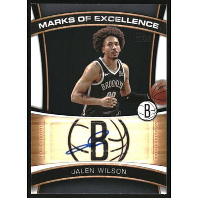 2025-26 Topps Marks of Excellence #MEJWI Jalen Wilson