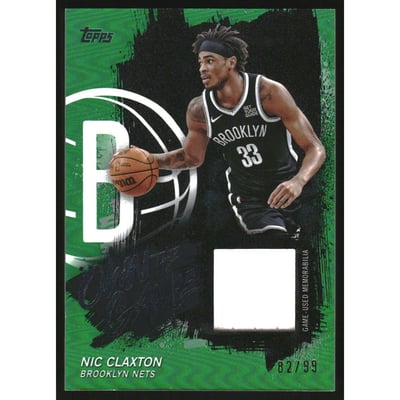 2025-26 Topps Own the Game Green Rainbow #OTGANC Nic Claxton