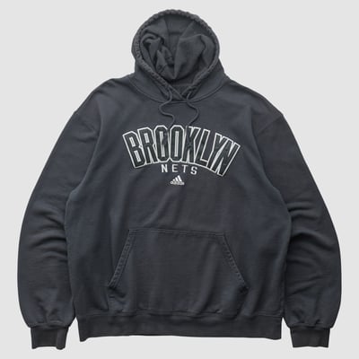 Brooklyn Nets Adidas 2010s Hooded Pullover Sweatshirt - Black - XL by Fanatics Real Vintage