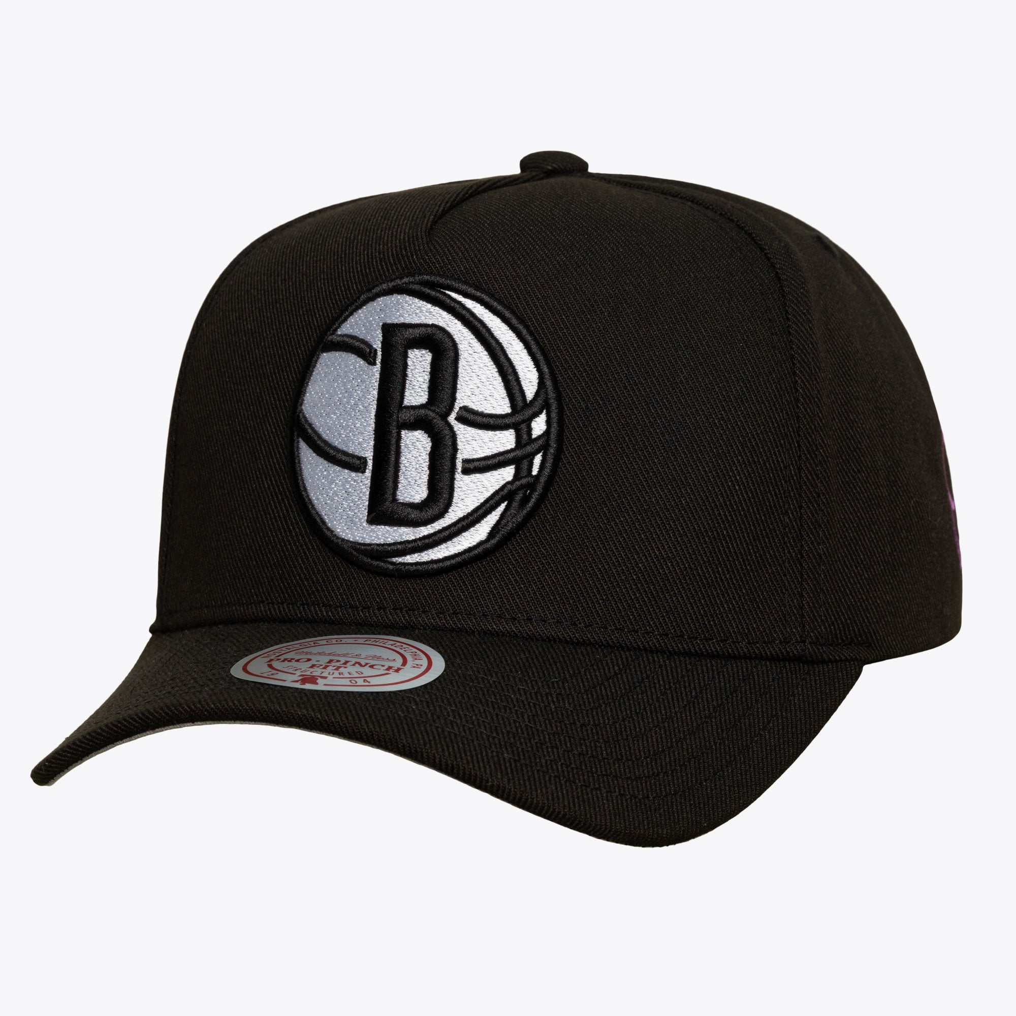 Brooklyn Nets Black 404 Club Neon Pro Pinch Snapback Hat