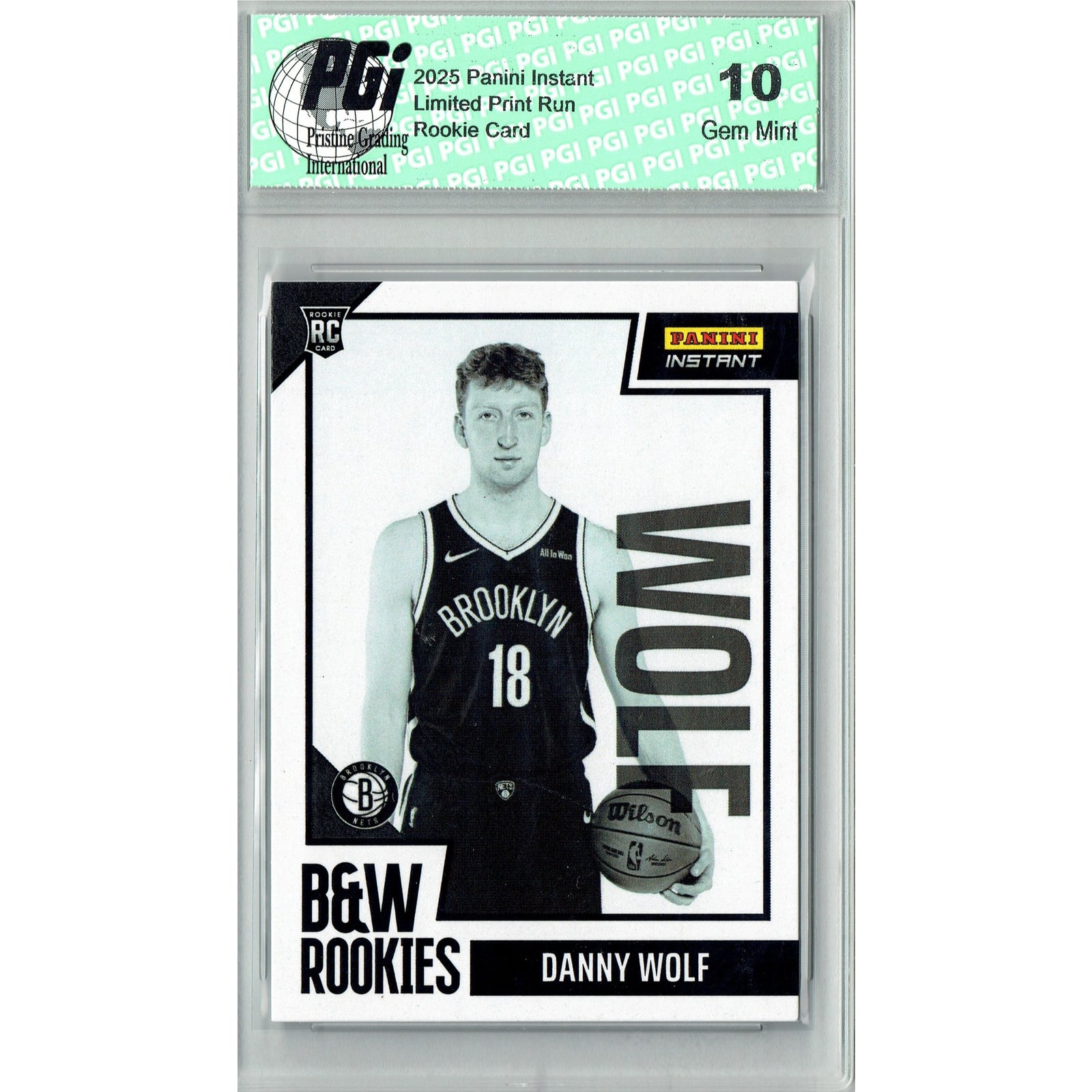 Danny Wolf 2025 Panini Instant #BWR-25 Black & White 256 Made 