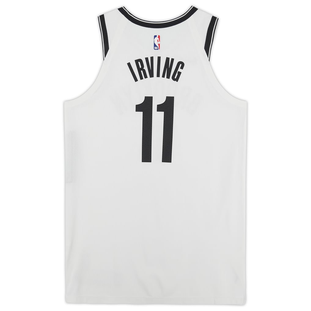 Kyrie Irving Brooklyn Nets Player-Issued #11 White Jersey from the