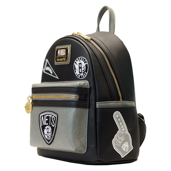 Loungefly NBA Brooklyn Nets Logo Mini Backpack NBA Brooklyn Nets Logo Mini Backpack | Loungefly main image 4