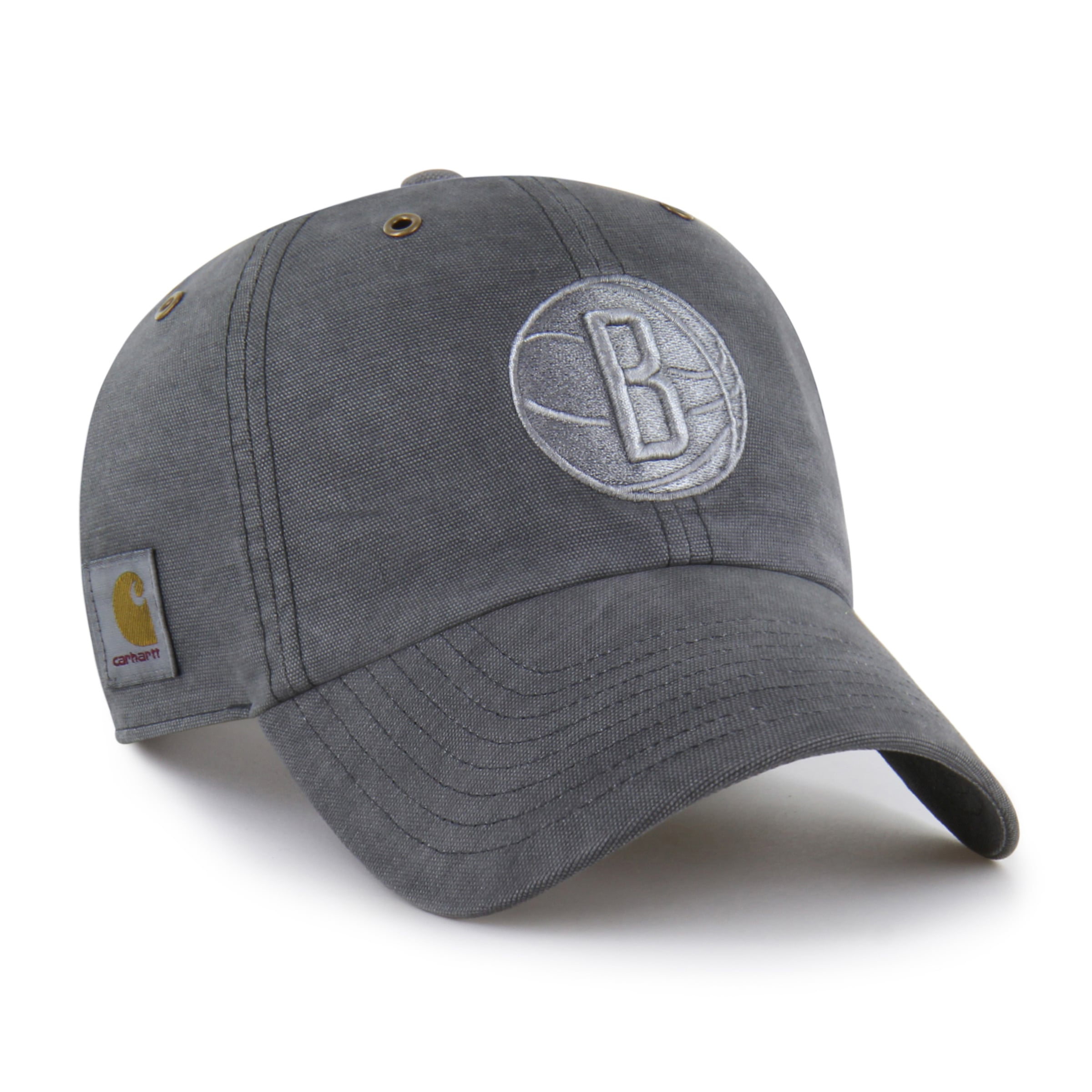 Men's Carhartt x '47 Charcoal Brooklyn Nets Clean Up Adjustable Hat