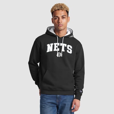  Brooklyn Nets Champion Contrast Liner Hoodie - Black