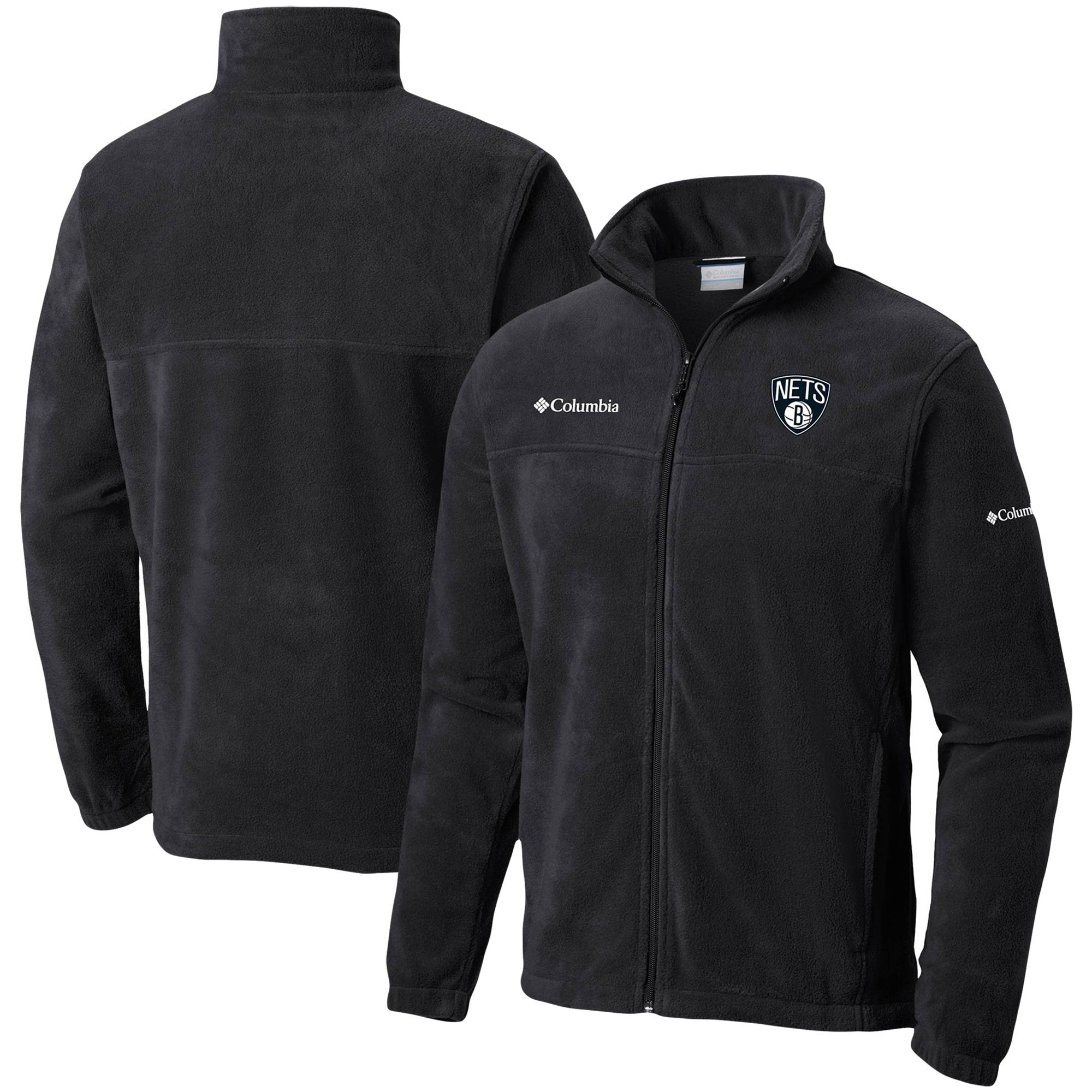 Men's Brooklyn Nets Columbia Black Steens Mountain 2.0 Full-Zip Jacket