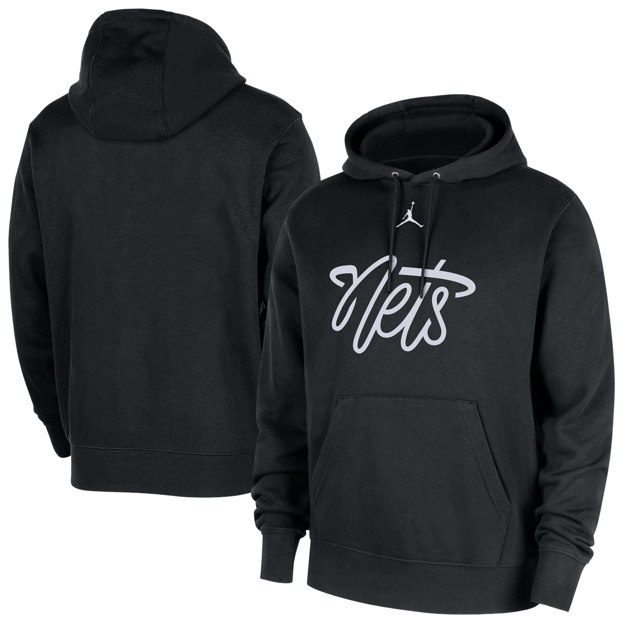 Men's Jordan Brand Black Brooklyn Nets Statement Edition Club Fleece Hoodie