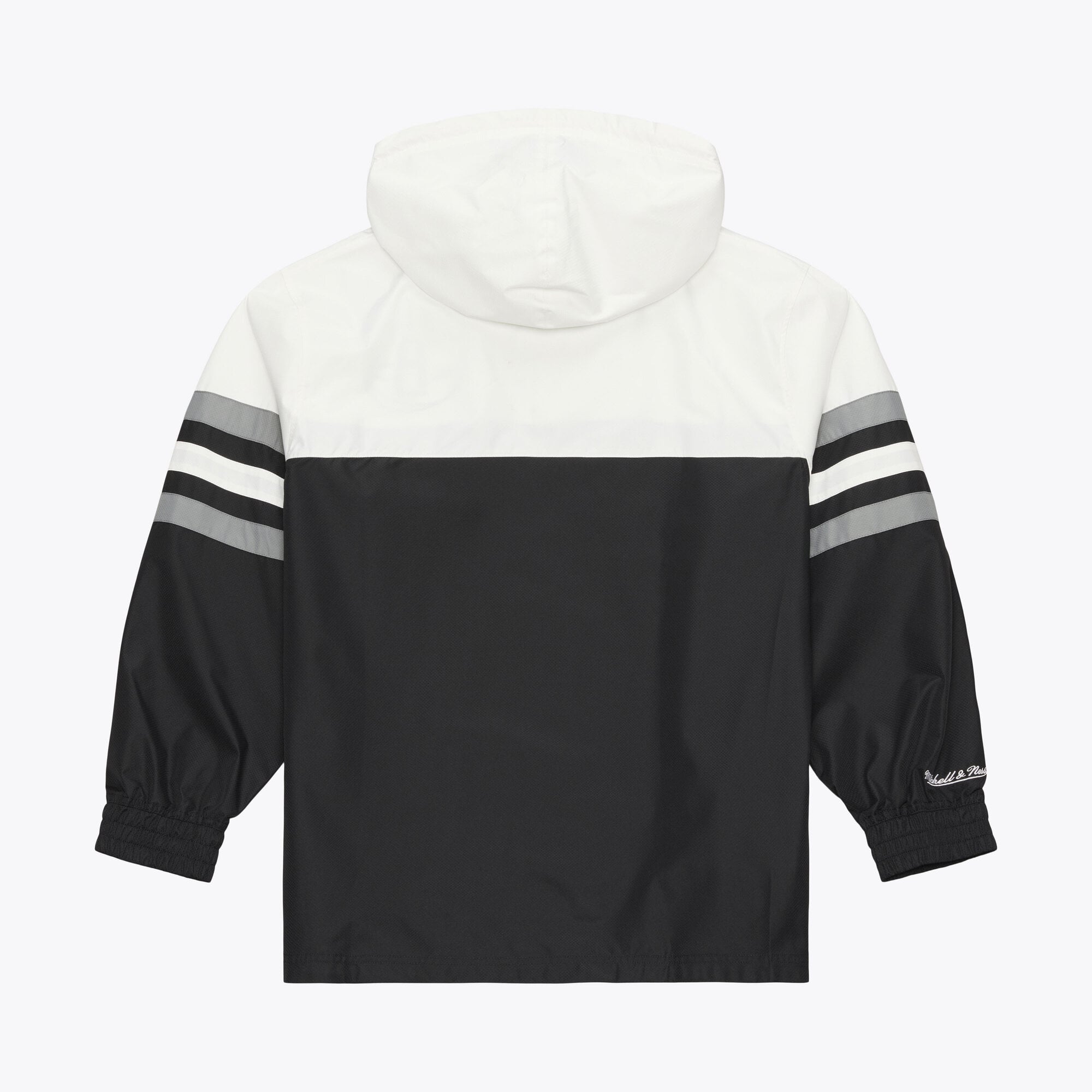 Men's Mitchell & Ness  Black Brooklyn Nets Head Coach Lightweight Anorak Quarter-Zip Windbreaker