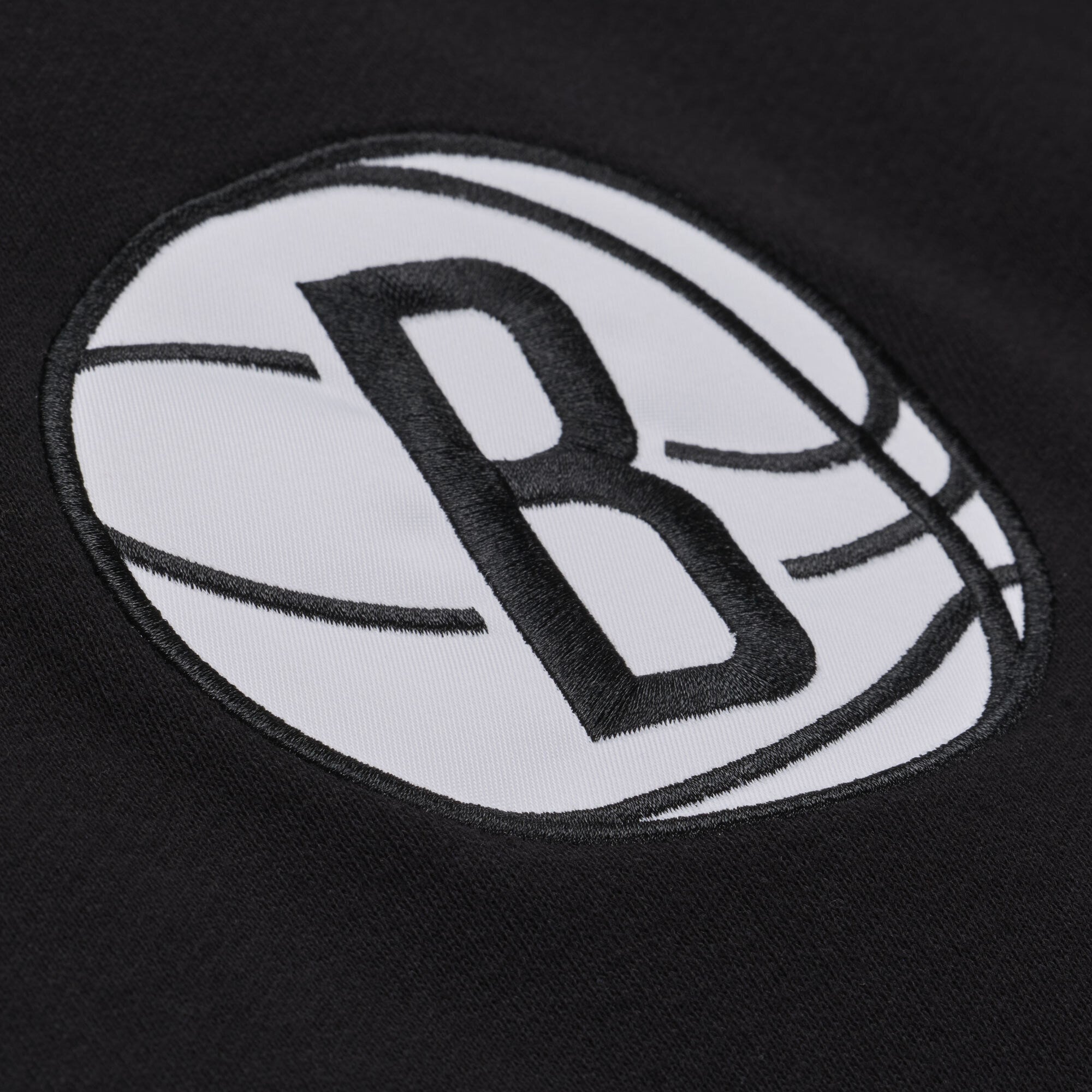 Sweat à capuche en polaire Mitchell & Ness noir Brooklyn Nets triple motif carreaux pour homme