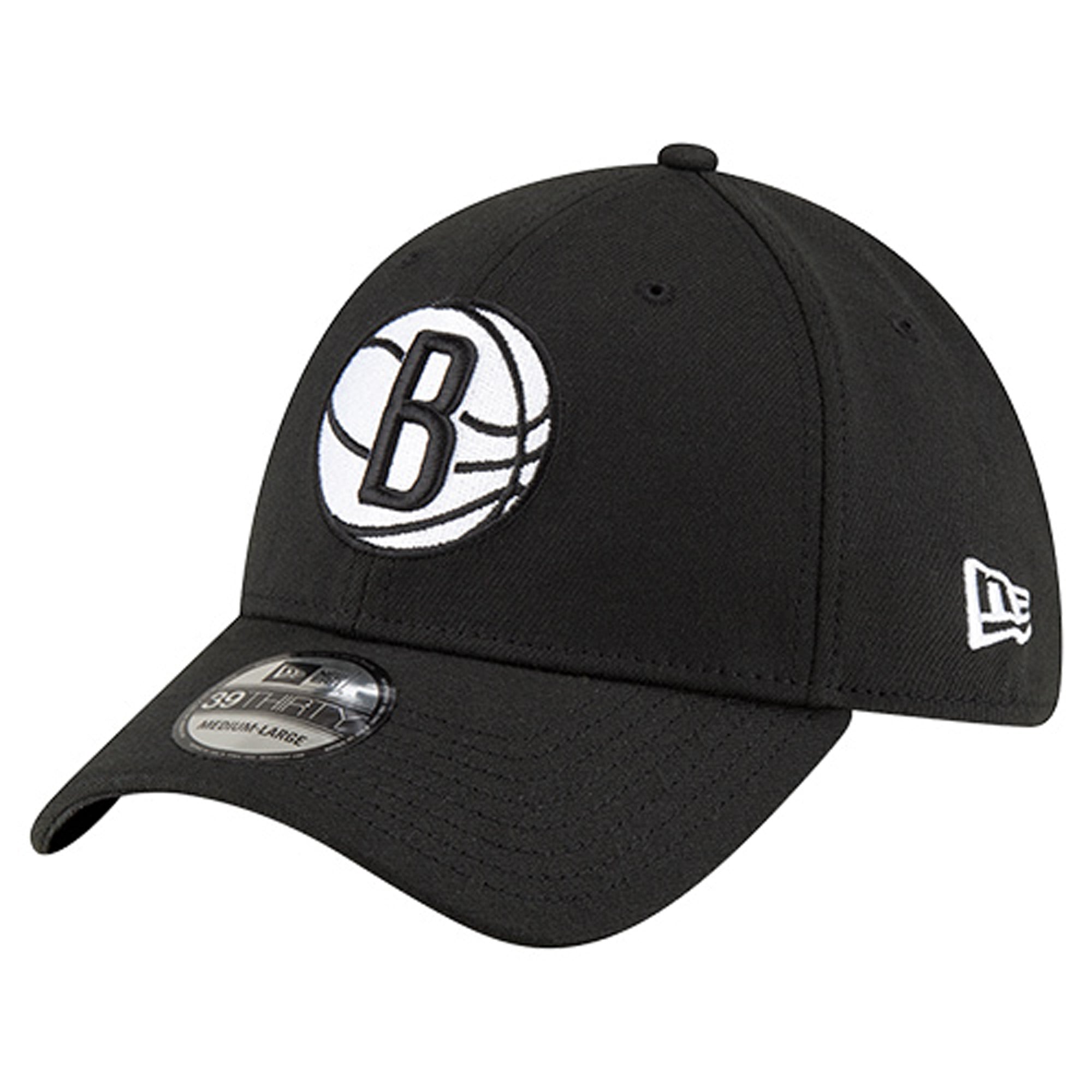 Men's Brooklyn Nets New Era Black Logo 39THIRTY Flex Hat