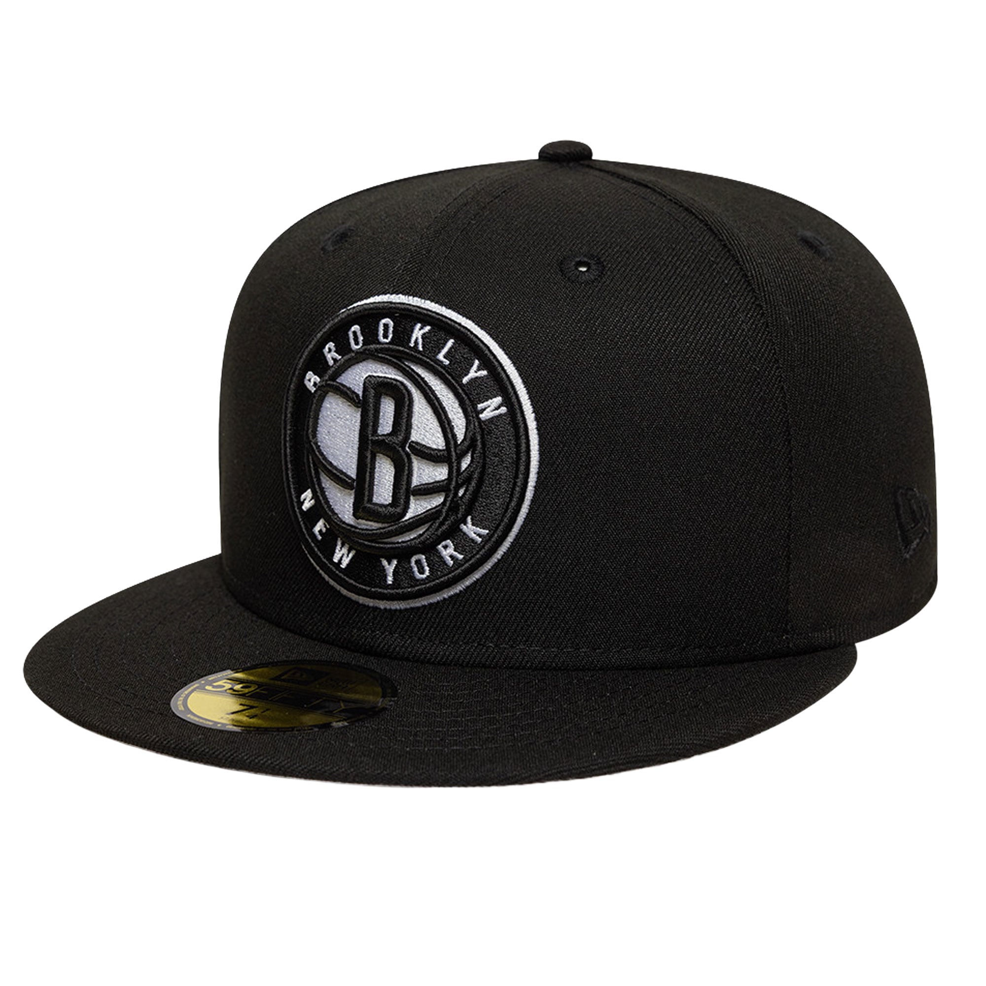 Men's Brooklyn Nets New Era Black Team 59FIFTY Fitted Hat