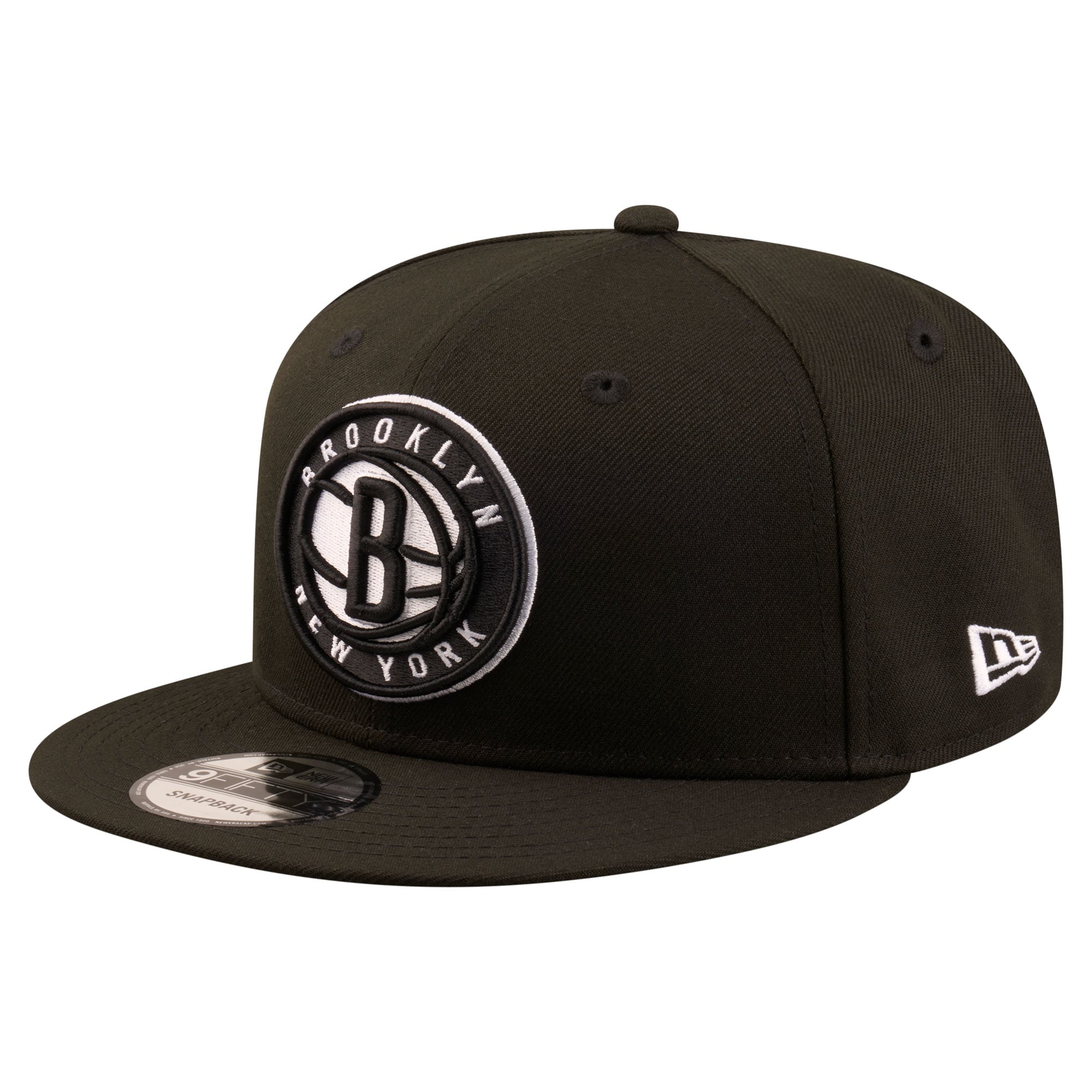 Men's New Era Black Brooklyn Nets Team 9FIFTY Snapback Hat