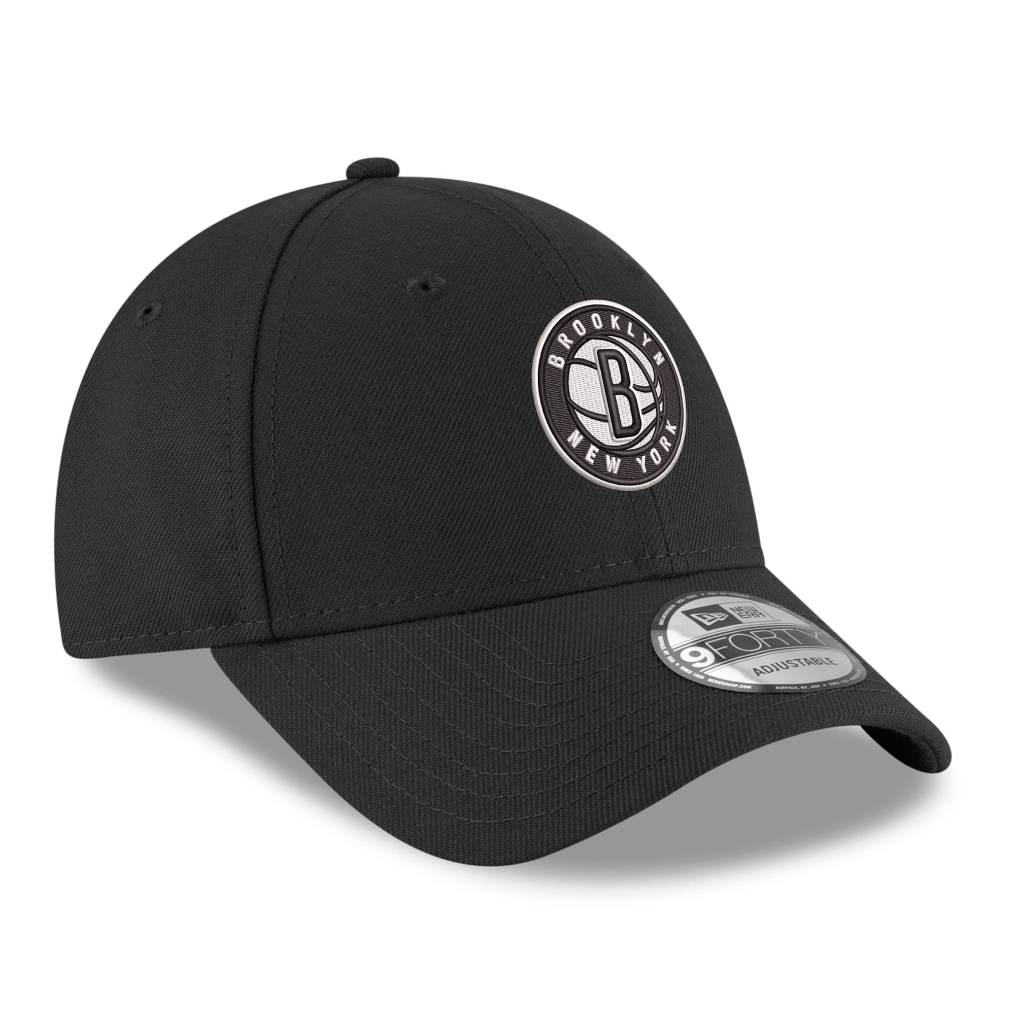 Casquette ajustable New Era noire Brooklyn Nets Team 9FORTY pour homme