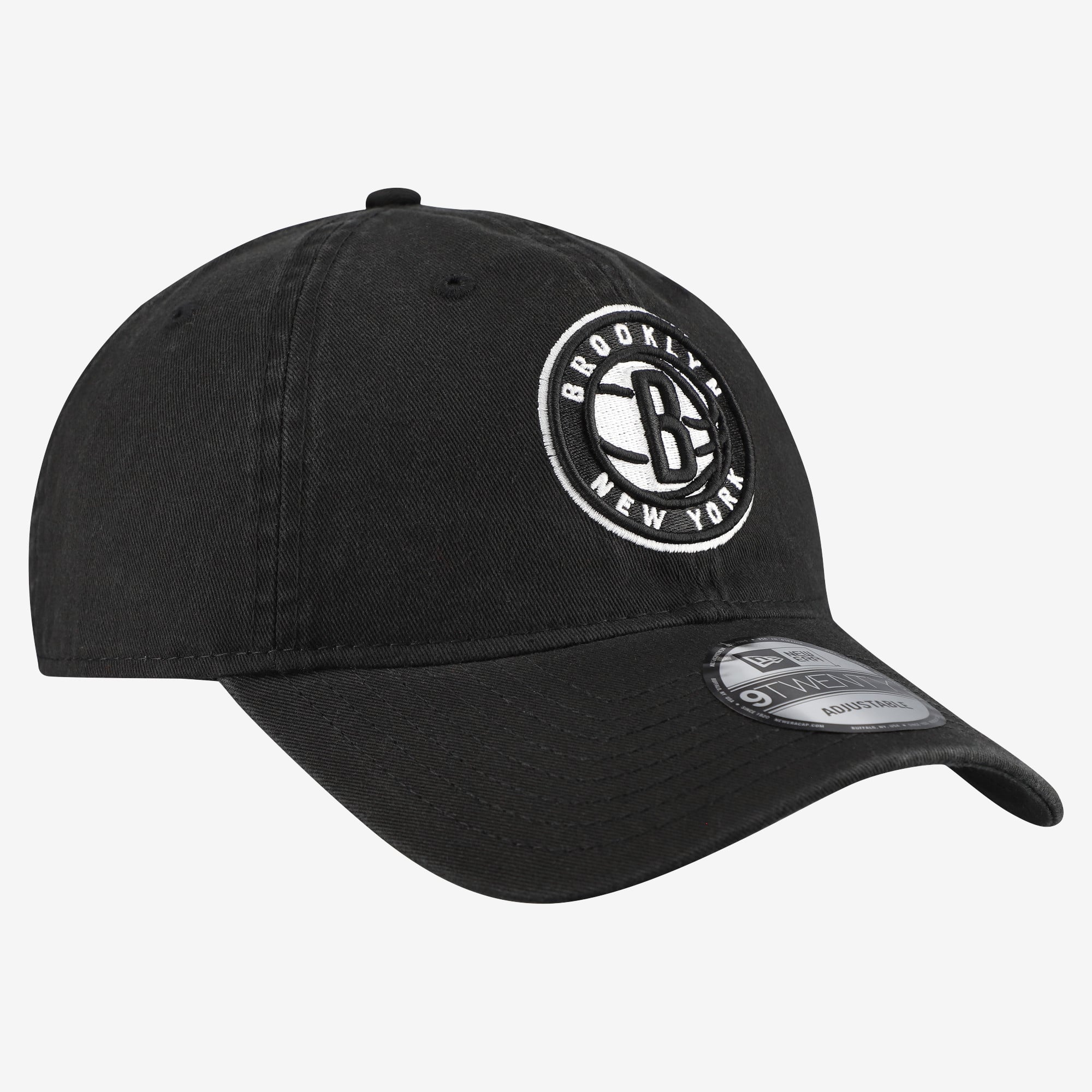 Men's New Era Black Brooklyn Nets Team 9TWENTY Adjustable Hat